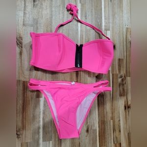 Pink 2 Piece Swim Suit Bikini Women's Medium Swimwear New w/out Tags!